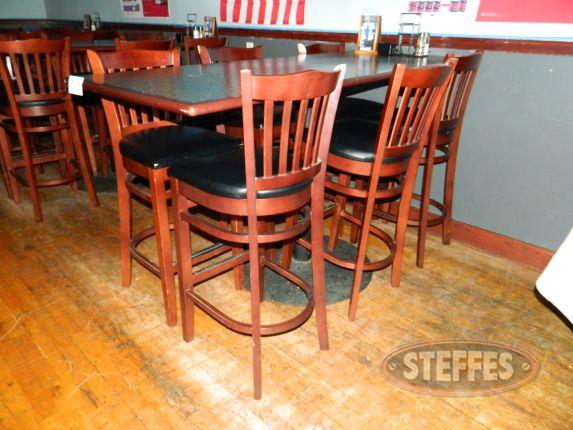 High top table with (6) high top padded stools_2.jpg